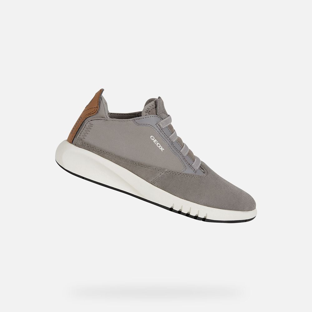 Geox Sneakers Grey Aeranter - Geox Boys Shoes - ETKMUD564